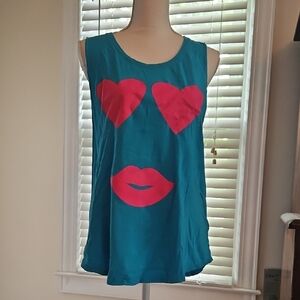 Zumba Fitness Blue Sleeveless Relaxed Tank Top